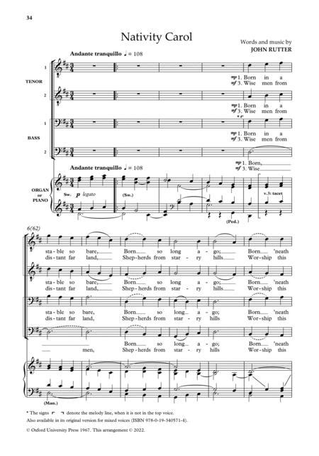 John Rutter Choral Works For TTBB Choirs